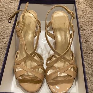 Stuart Weitzman patent leather sandals